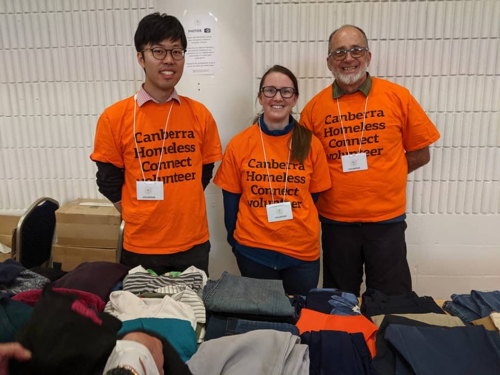 Volunteers at Canberra Homeless Connect 2019