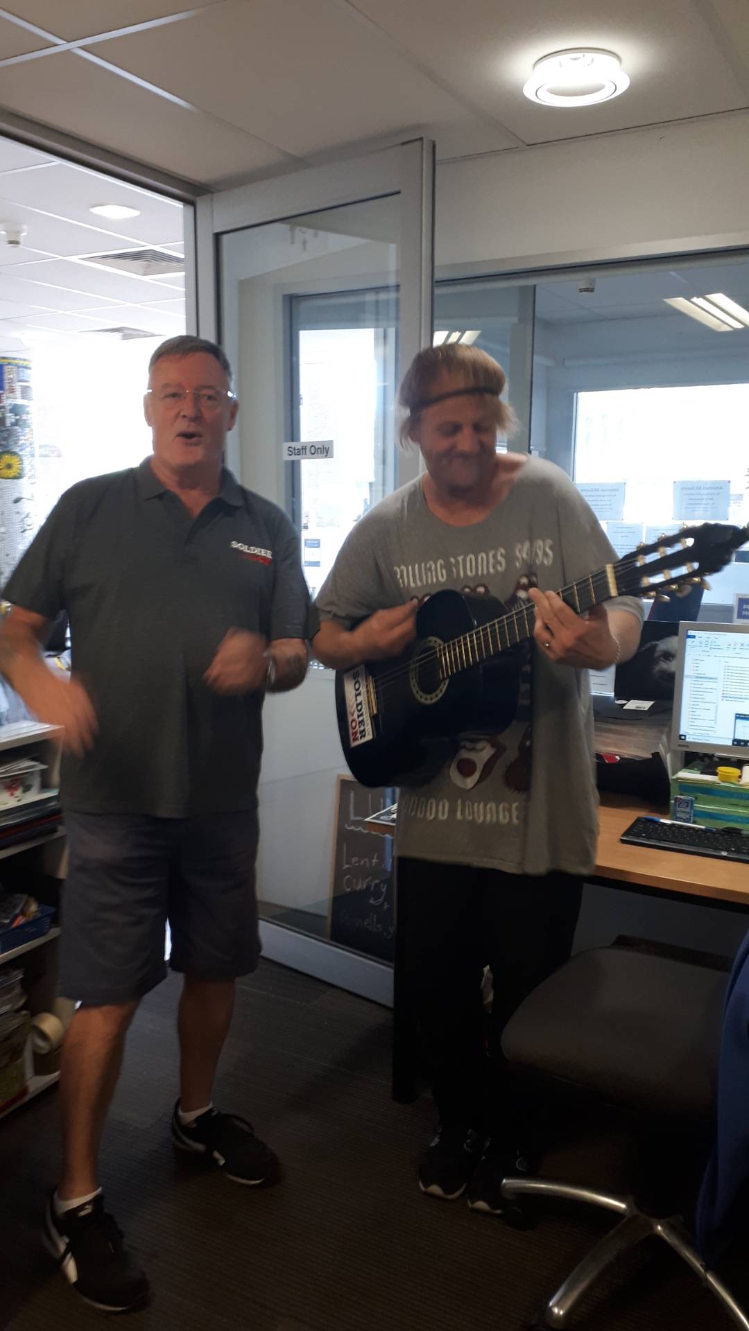 Guitar donation with Colin and Loretta
